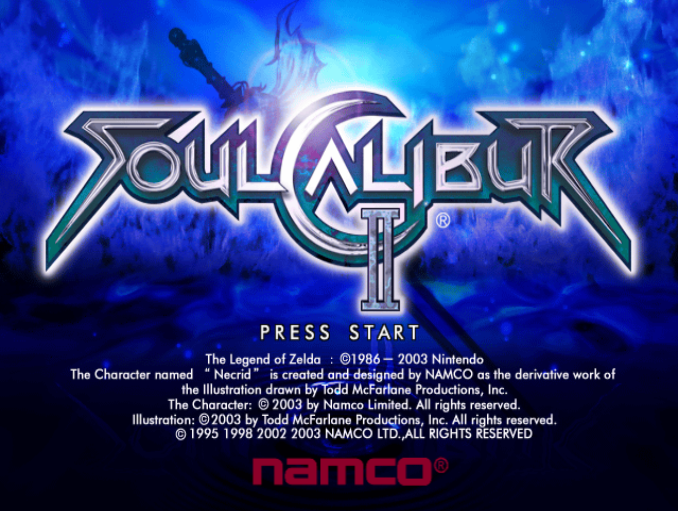 Soul Calibur 2 Title Screen